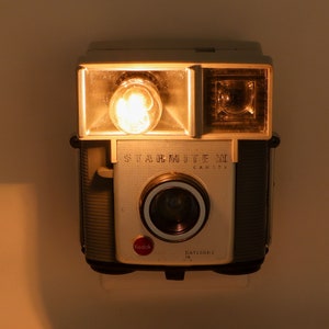 Old-fashioned Camera Nightlight - Kodak Brownie Starmite II/III, eco-friendly upcycled, handmade in USA, photographer gift, mid-century