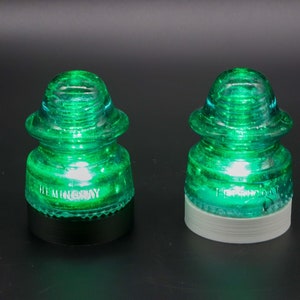 Battery Powered Lamp Base for "Hemingray-20, Petticoat" Glass Insulators
