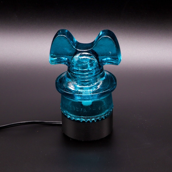 Hemingray-60 Insulator Lamp Base Kit: Industrial Man Cave Lighting