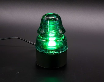 Lamp Base for "Brookfield CD 162" Glass Insulators, Industrial Lighting, Man Cave Decor
