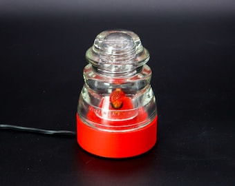 Red Lamp Base for "Hemingray-40, -42, -45" Glass Insulators