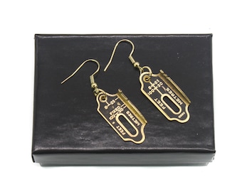 Vintage Kodak Camera Earrings: Handmade Brass Photographer Gift
