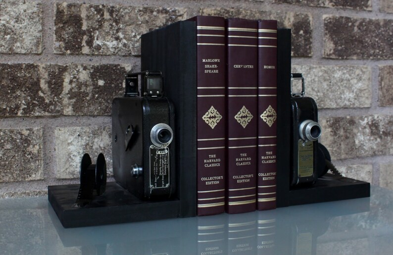 Kodak Cine Eight Vintage Camera Bookends DVD Holder Etsy