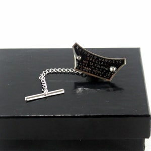 Vintage Kodak Camera Name Plate Tie Tack: Rainbow Hawkeye Lapel Pin