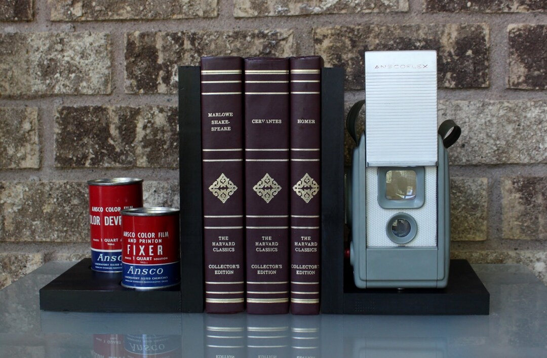 Antique Decorative Camera Bookends - Vintage Ansco Anscoflex Camera ...