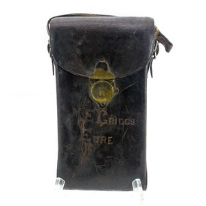 Sac original en cuir de caméra pliant Kodak vintage