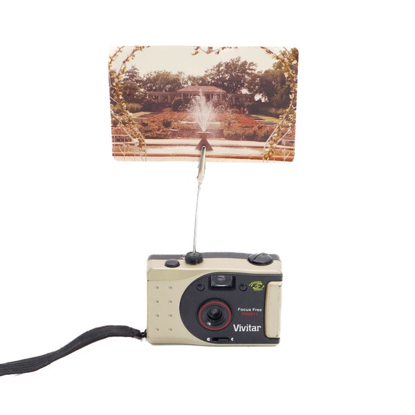 Vintage Upcycled Camera Photo Holder - Vivitar PN2011 35mm Camera - Wedding Name Card Holder, Photo Stand for Instax Film