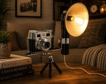 Vintage Kodak Signet 35 Camera Lamp: Mid-Century Desk Light