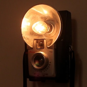 Antique Camera Nightlight - Kodak Brownie Starflash, Vintage Memorabilia, Eco-friendly, uncycled Vintage Lover Gift, back to the 60'