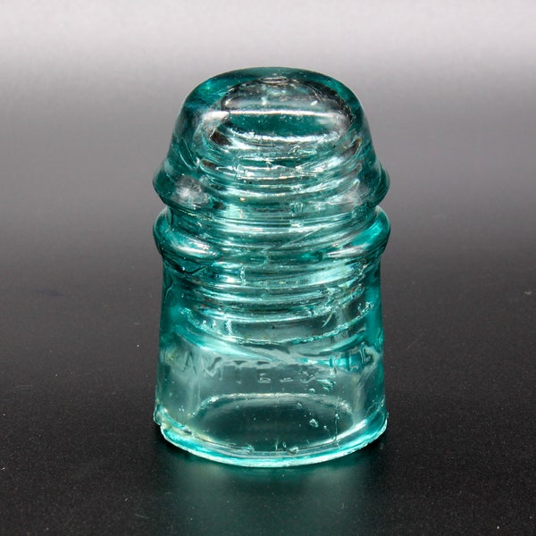 Aqua AM. TEL.&. TEL.Co. Vintage Glass Insulator