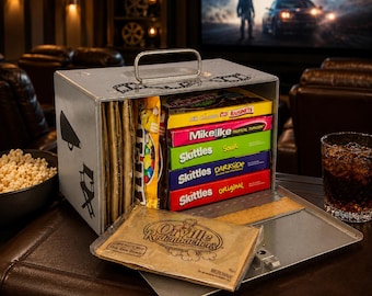 Upcycled Vintage Brumberger 8mm Film Reel Case Candy Storage Box