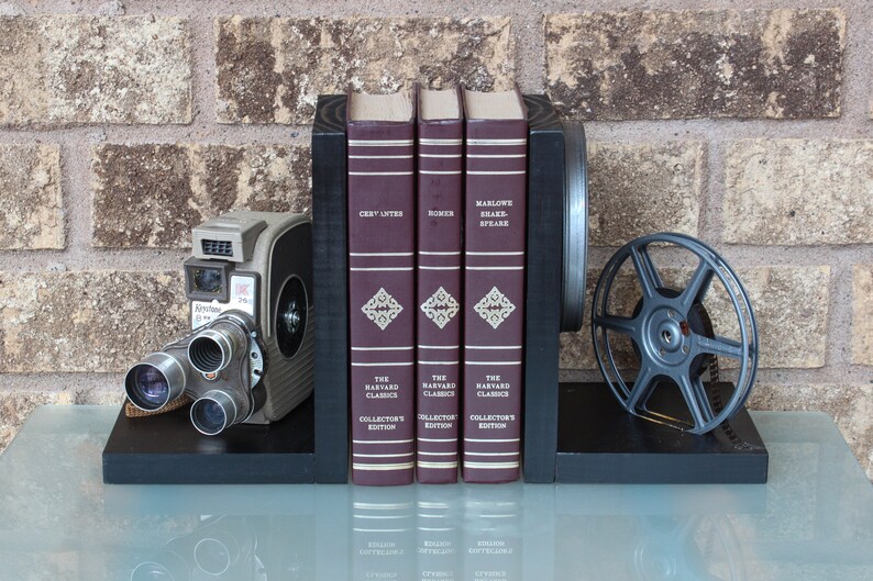 Vintage Camera Bookends Movie Theater Decor Keystone Etsy