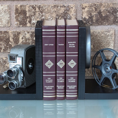 Vintage 8mm Film Reel Bookends DVD Holder Movie Room Home Etsy Canada