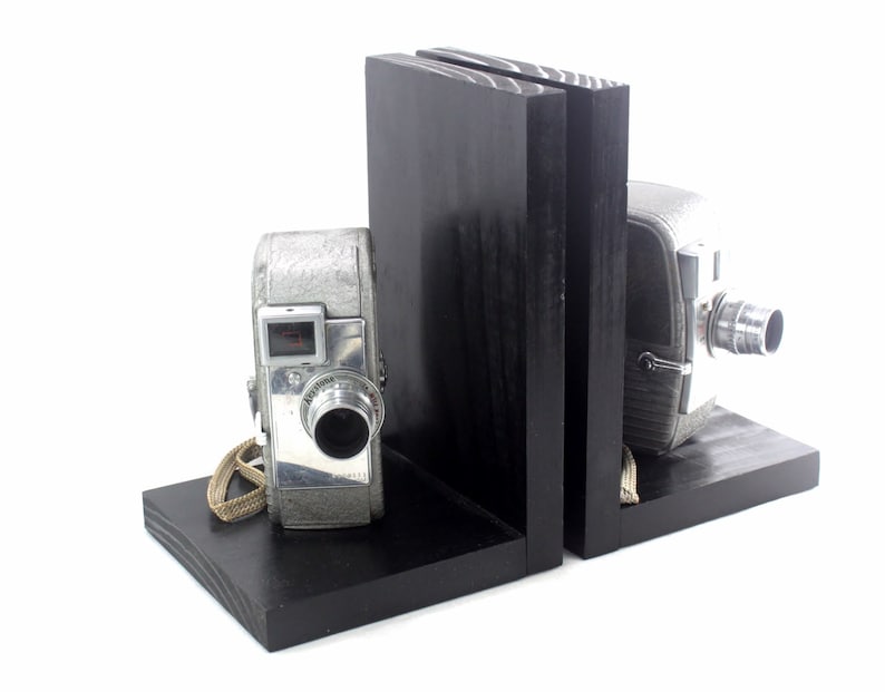 Vintage Camera Bookends DVD Holder Keystone K25 Capri Home Etsy