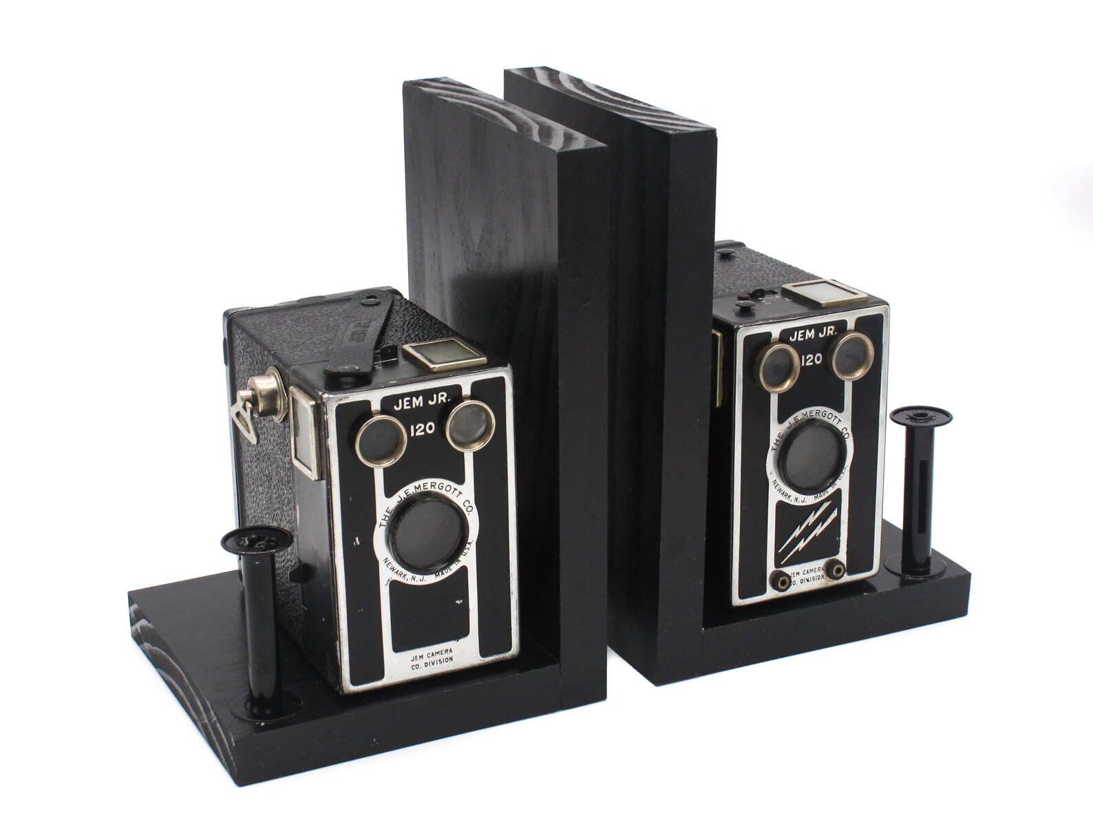 Vintage Art Deco Camera Bookends JEM Junior 120 Box Camera - Etsy