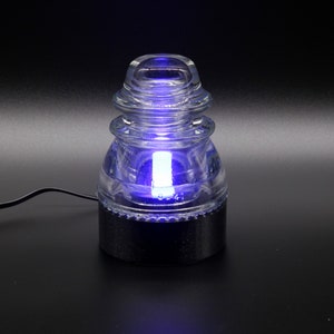 Lamp Base kit for Hemingray-40, -42, -45 Glass Insulators, Industrial Lighting, Man Cave Deco, Neo Victorian Lamp design, Cyberpunk Lamp