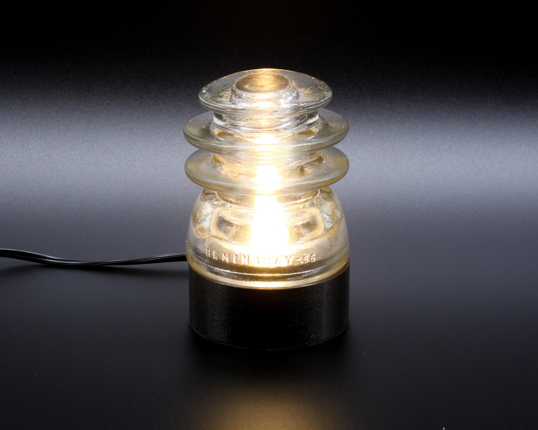Hemingray 56 Hemingray-56 Insulator Lamp Base Kit: Industrial Man Cave Lighting - Etsy