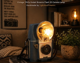 Vintage Desk Lamp - Kodak Brownie Flash 20 Vintage Camera