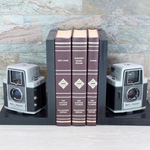 Antique Decorative Camera Bookends - 2 Bell & Howell Electric Eye 127 - Movie Room Décor - Eco-friendly gift