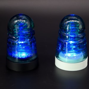 Battery Powered Lamp Base for "Hemingray-Brookfield Spiral-Groove" Glass Insulators