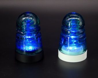 Battery Powered Lamp Base for "Hemingray-Brookfield Spiral-Groove" Glass Insulators