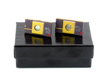 TI TMS2516 EPROM Cufflinks: Vintage Chip Geek Gift