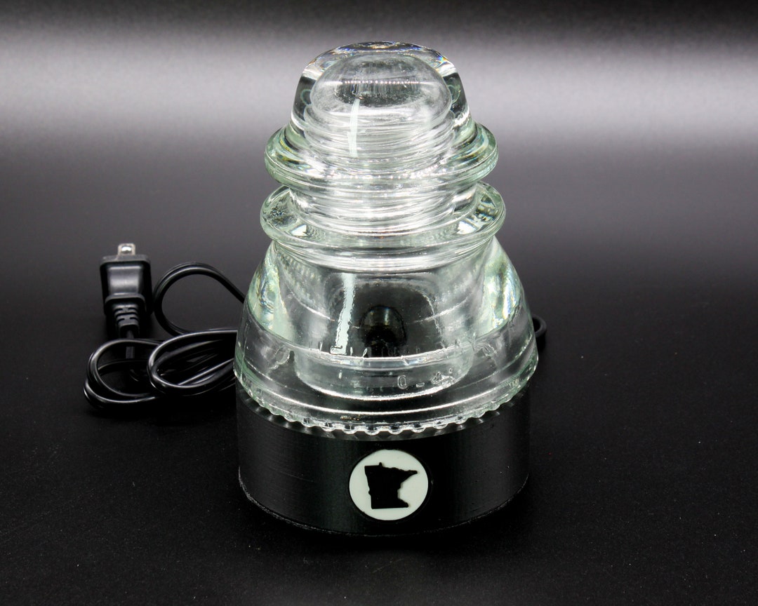 Lamp Base Kit With US State Map for hemingray42, 45 Glass Insulators