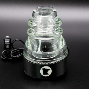 US State Map Lamp Base for Hemingray-42/45 Insulators: Industrial Man Cave Lighting