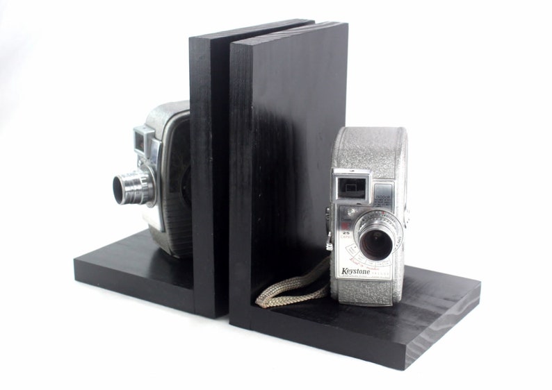 Vintage Camera Bookends DVD Holder Keystone K25 Capri Home Etsy