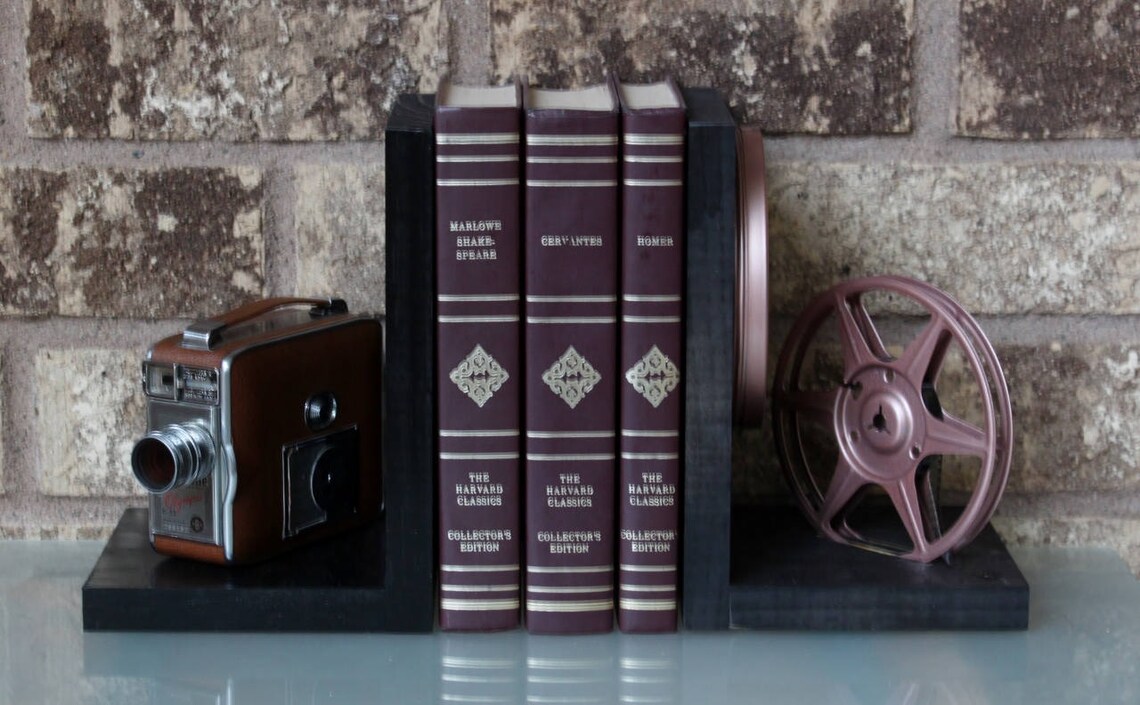 Vintage Camera Bookends Coppertone Brown Keystone Olympic | Etsy