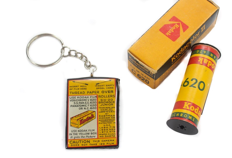 Large Vintage Kodak Roll Film Keychain Kodak 620 Film Etsy
