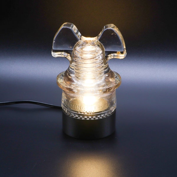 Hemingray-60 Insulator Lamp Base: Industrial Man Cave Lighting