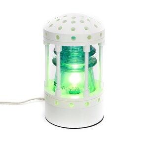 Hemingray Insulator Lamp: Industrial Table Lighting, Man Cave Decor