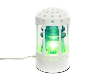 Hemingray Insulator Lamp: Industrial Table Lighting, Man Cave Decor