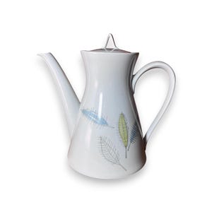 Rosenthal Bunte Blatter Coffee Pot, Raymond Loewy Form 2000 Mid Century Modern Porcelain Server