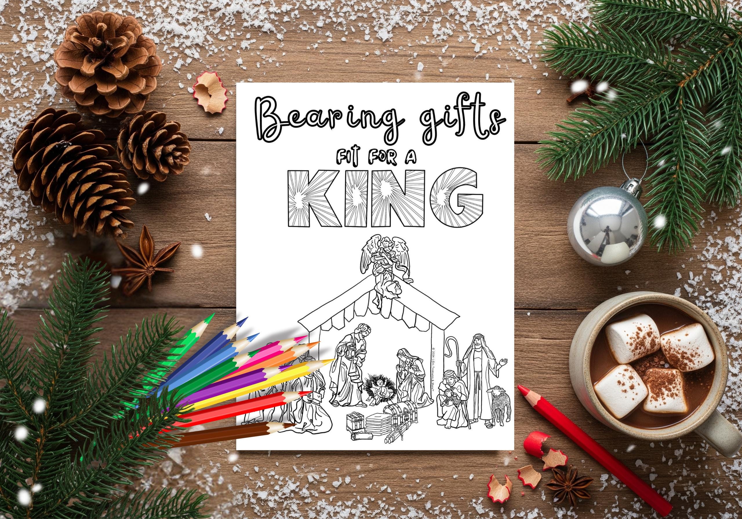 Christmas Coloring Pages Bundle Printable | 6 Christian Coloring Sheets ...