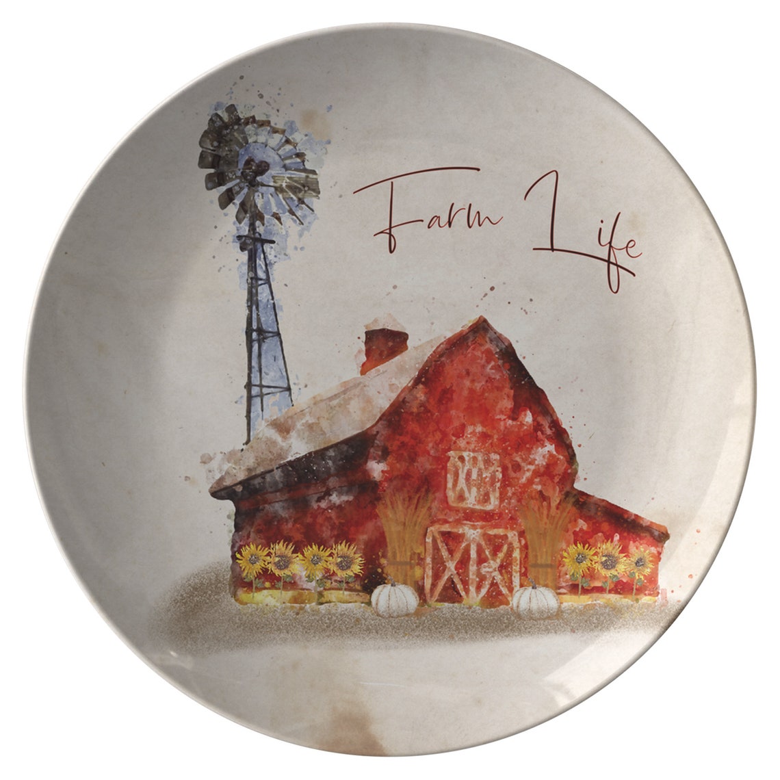 Farm Dinner Plate / Farmhouse Decor Plate Etsy