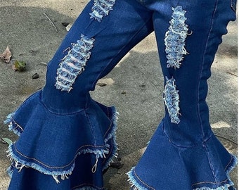 Bell Bottom Jeans - Etsy