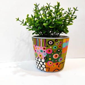 Small Indoor plant pot with drainage,  Succulent planter pot gift