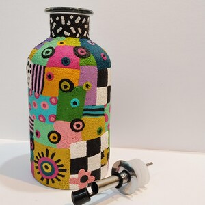 Colorful and Unique Olive Oil Or Vinegar Cruet image 1