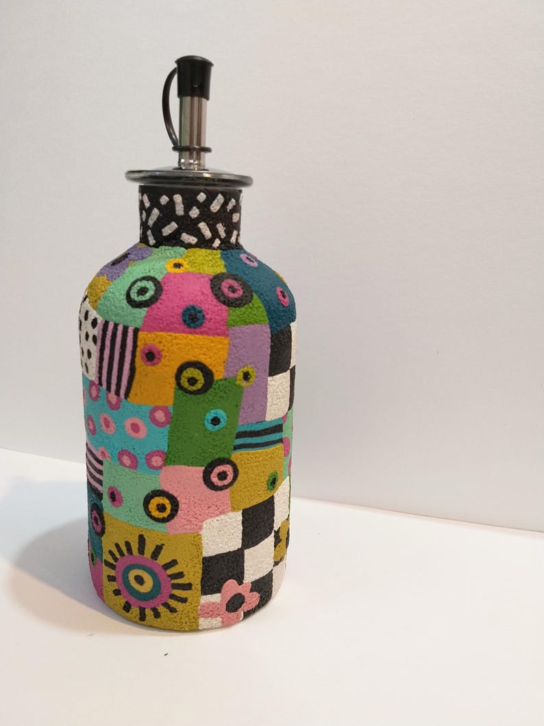 Colorful and Unique Olive Oil Or Vinegar Cruet image 5