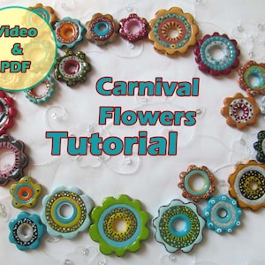 Polymer Clay Flower Beads Tutorial: Video + PDF