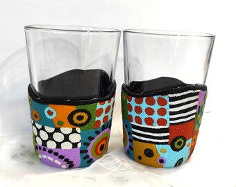 Colorful glass  teacups