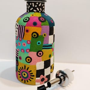 Colorful and Unique Olive Oil Or Vinegar Cruet image 2