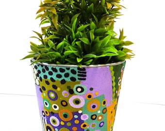 Colorful pot with drainage
