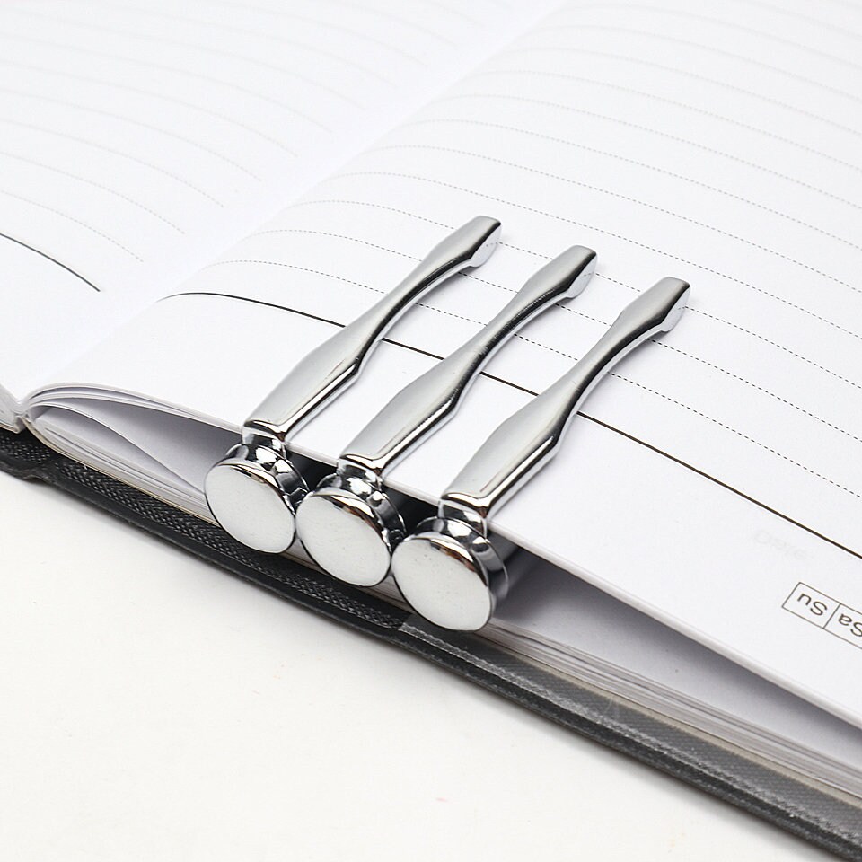 Ballpoint pen writing instrument in stainless steel leather Etsy