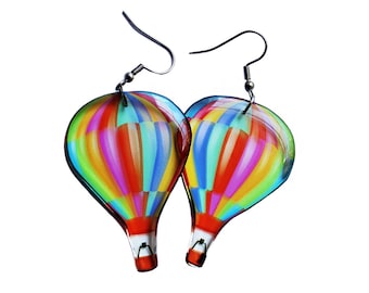 Rainbow air ballon earring for girl women gift dangle earrings