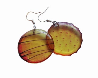 Handmade Mismatched Cookie Earrings