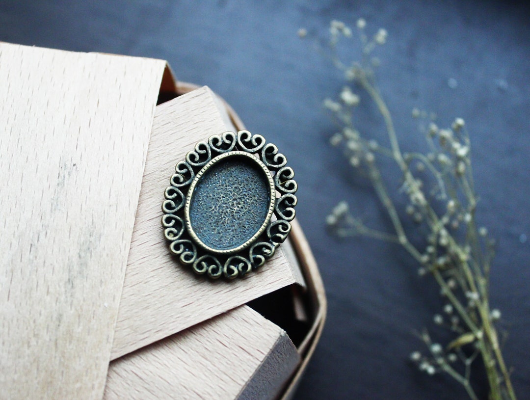 10 Pcs 10 Oval Blank Pendant Necklace for Jewelry Making Cameo Etsy