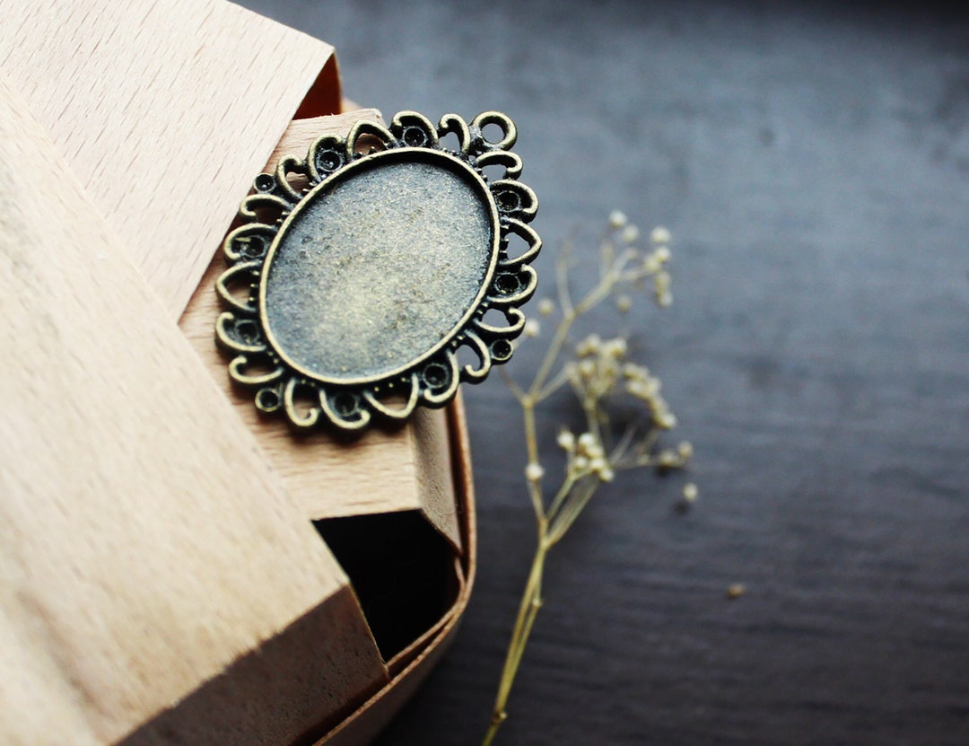 10 Pcs 10 Oval Blank Pendant Necklace for Jewelry Making Cameo Etsy